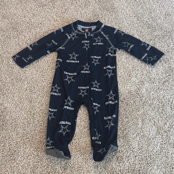 NFL Other - Dallas Cowboys Navy Footed Baby One-Piece Zip Footed Sleeper